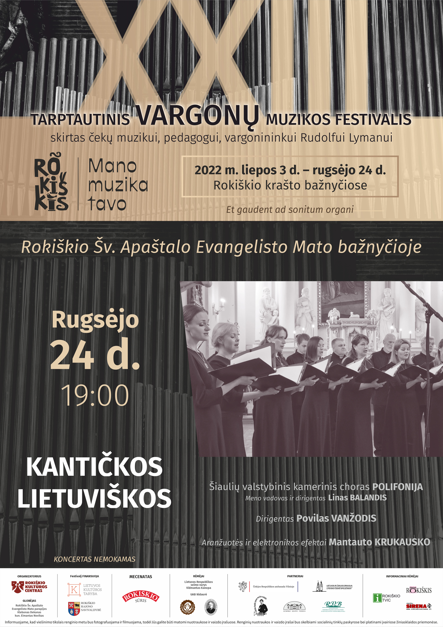Tarptautinis vargonų muzikos festivalis Rokiškio Šv. Apaštalo Evangelisto Mato bažnyčioje