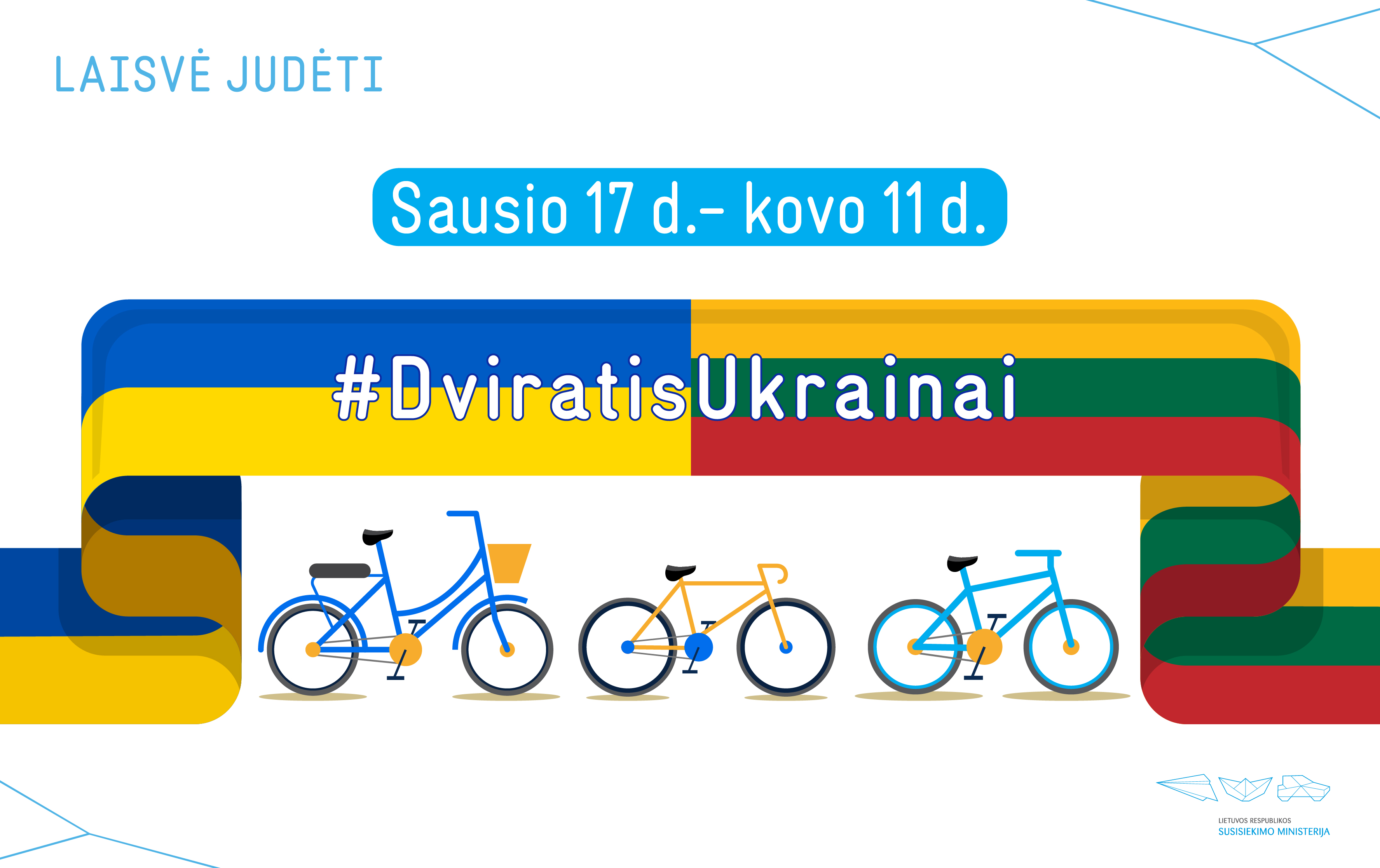 #DviratisUkrainai: Susisiekimo ministerija kviečia dovanoti dviračius ukrainiečiams