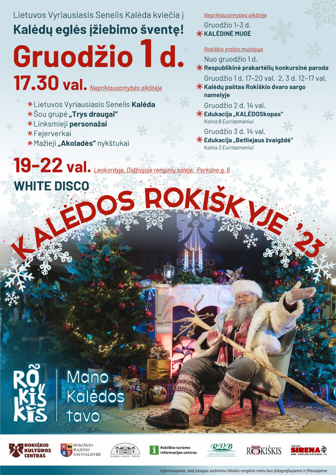 Jau šiandien Rokiškyje bus įžiebta Kalėdų eglė – nepraleiskite šio šventinio renginio!